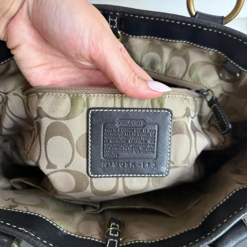 Coach Women's Tan and Black Bag